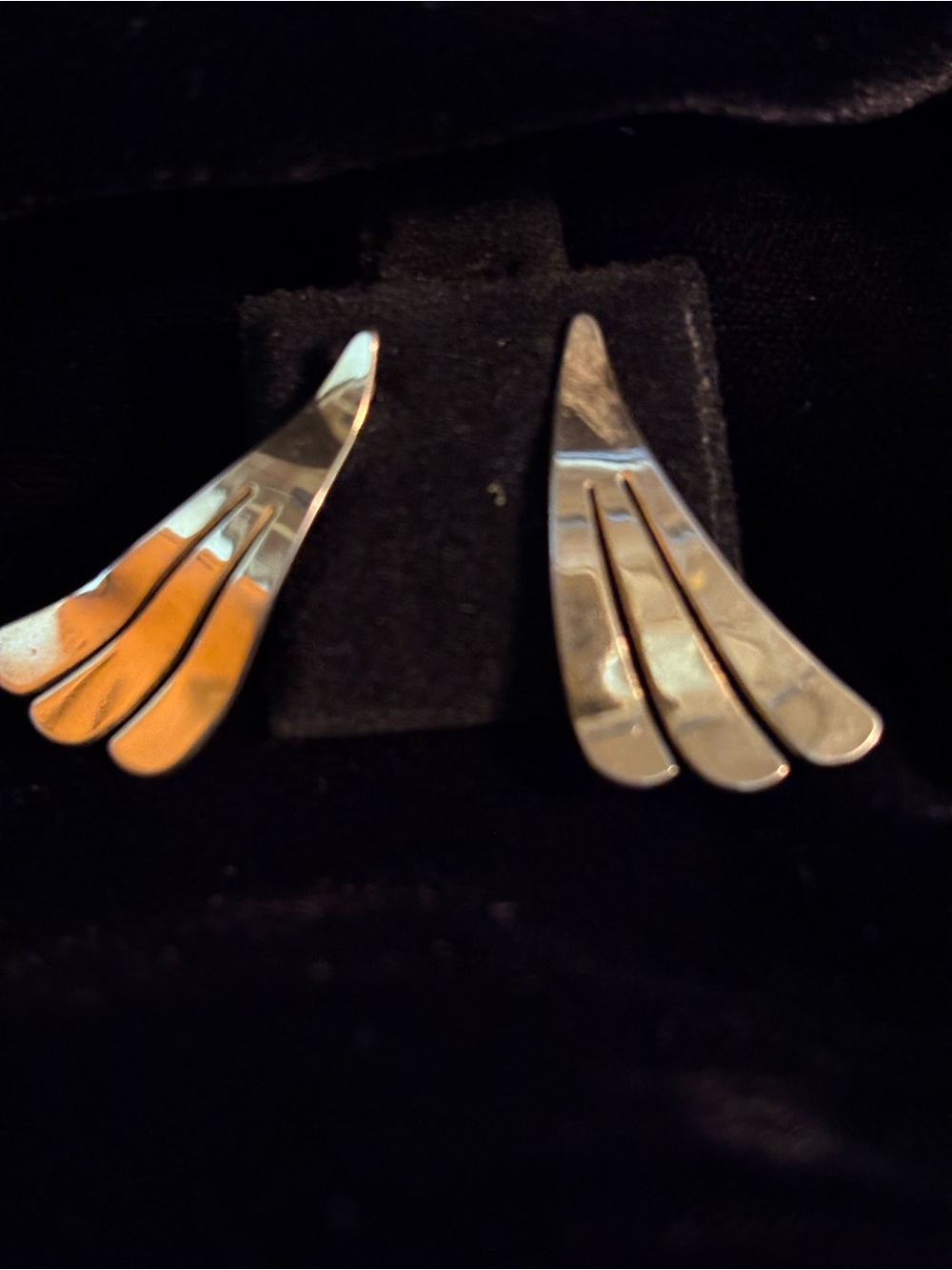 Gold tone earrings ( pierced)